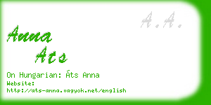 anna ats business card