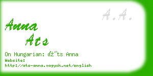 anna ats business card